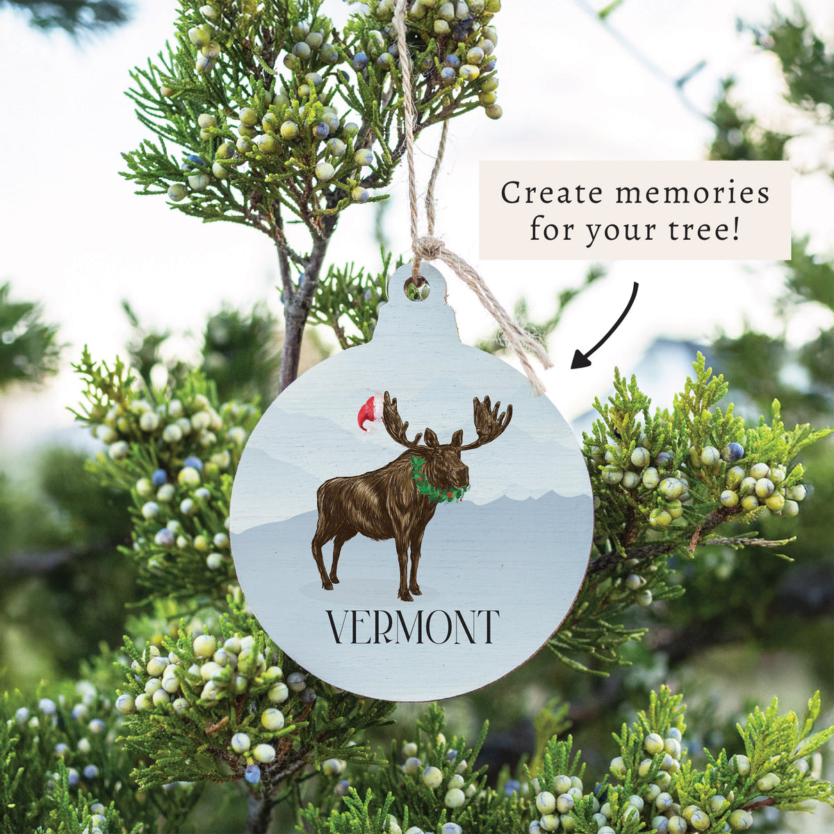 Santa Moose Personalized Ornament