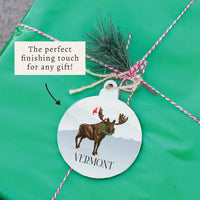 Santa Moose Personalized Ornament