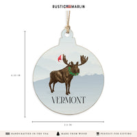 Santa Moose Personalized Ornament