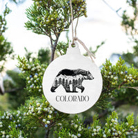 Mountain Scape Bear Personalized Ornament