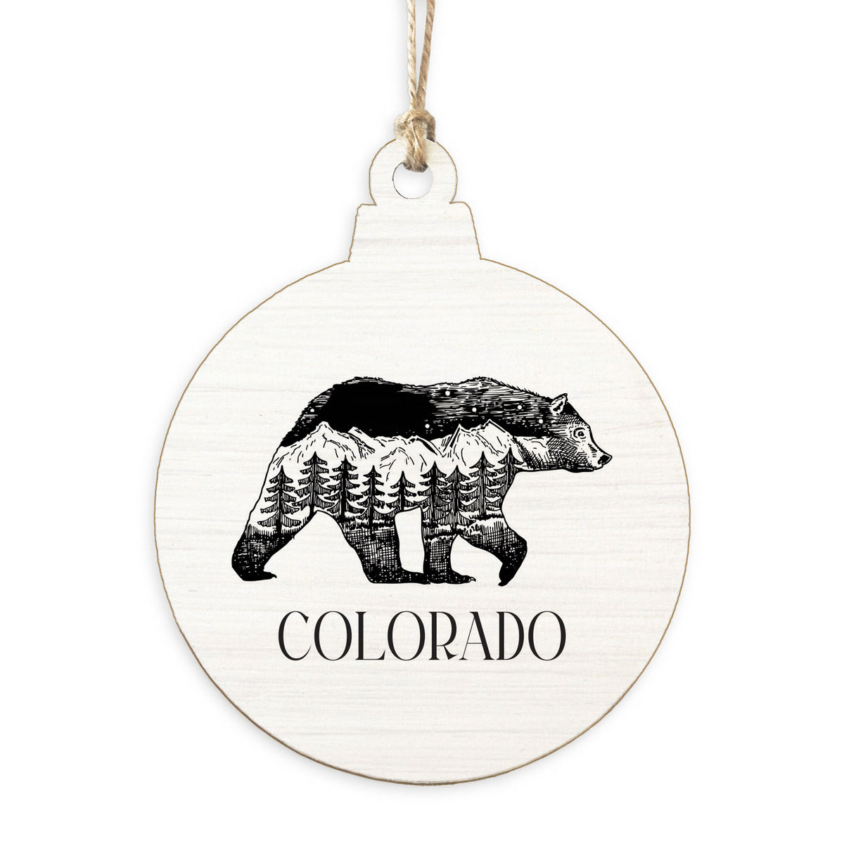Mountains Bear Personalized Ornament