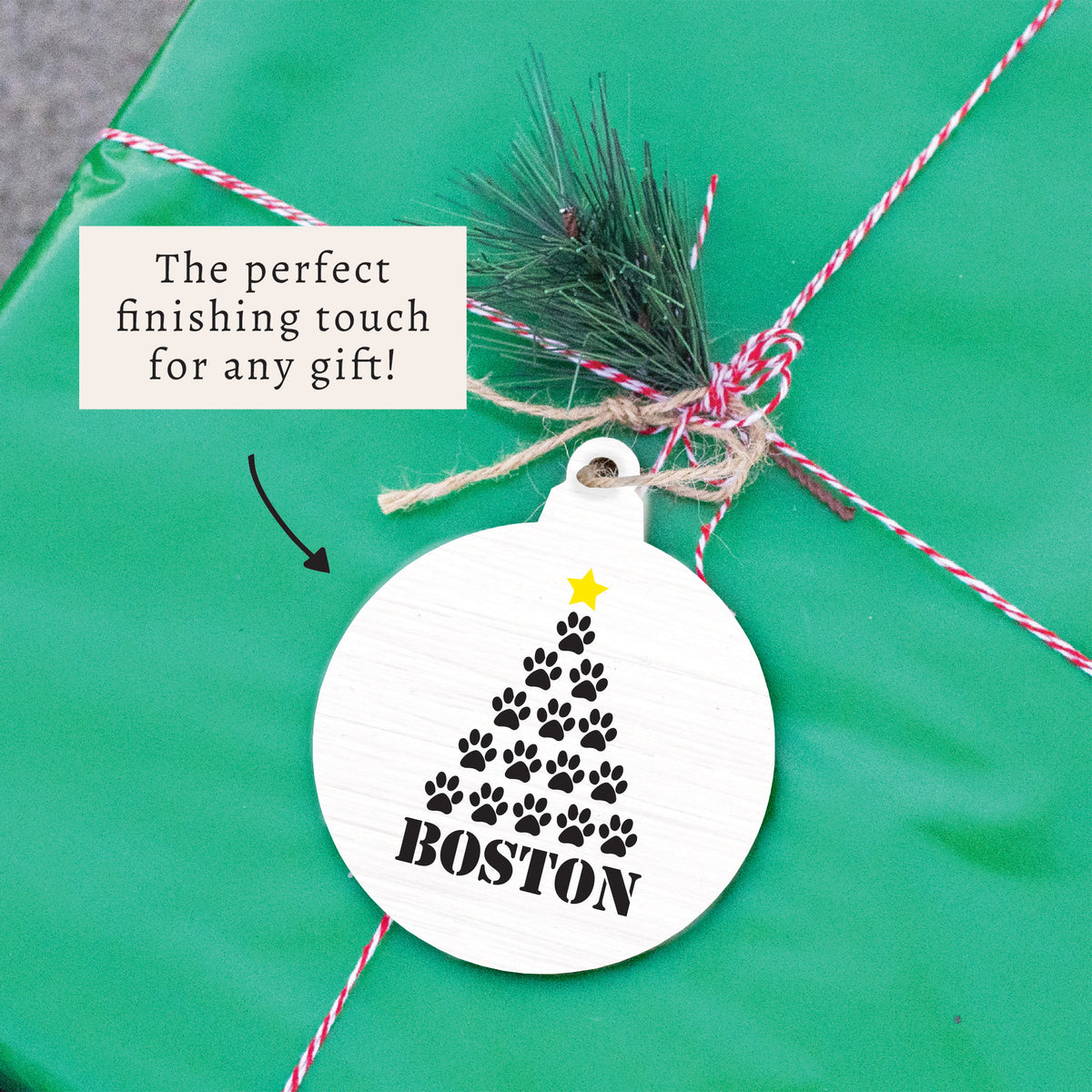 Paws Tree Personalized Ornament