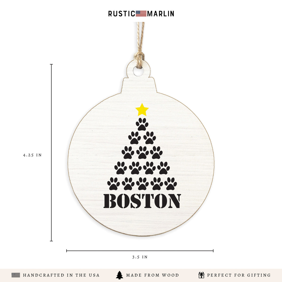 Paws Tree Personalized Ornament