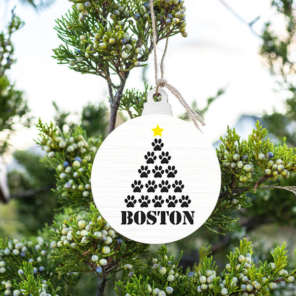 Paws Tree Personalized Ornament