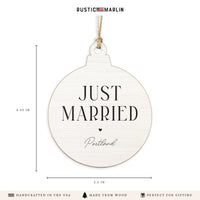 Just Married Personalized Ornament