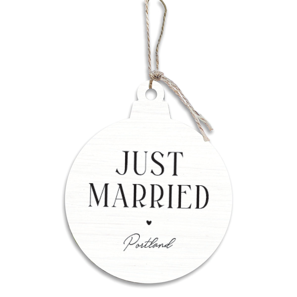 Just Married Personalized Ornament