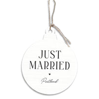 Just Married Personalized Ornament