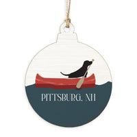 Dog Canoe Personalized Ornament