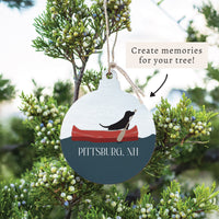 Dog Canoe Personalized Ornament