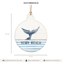 Whale Tail Personalized Ornament