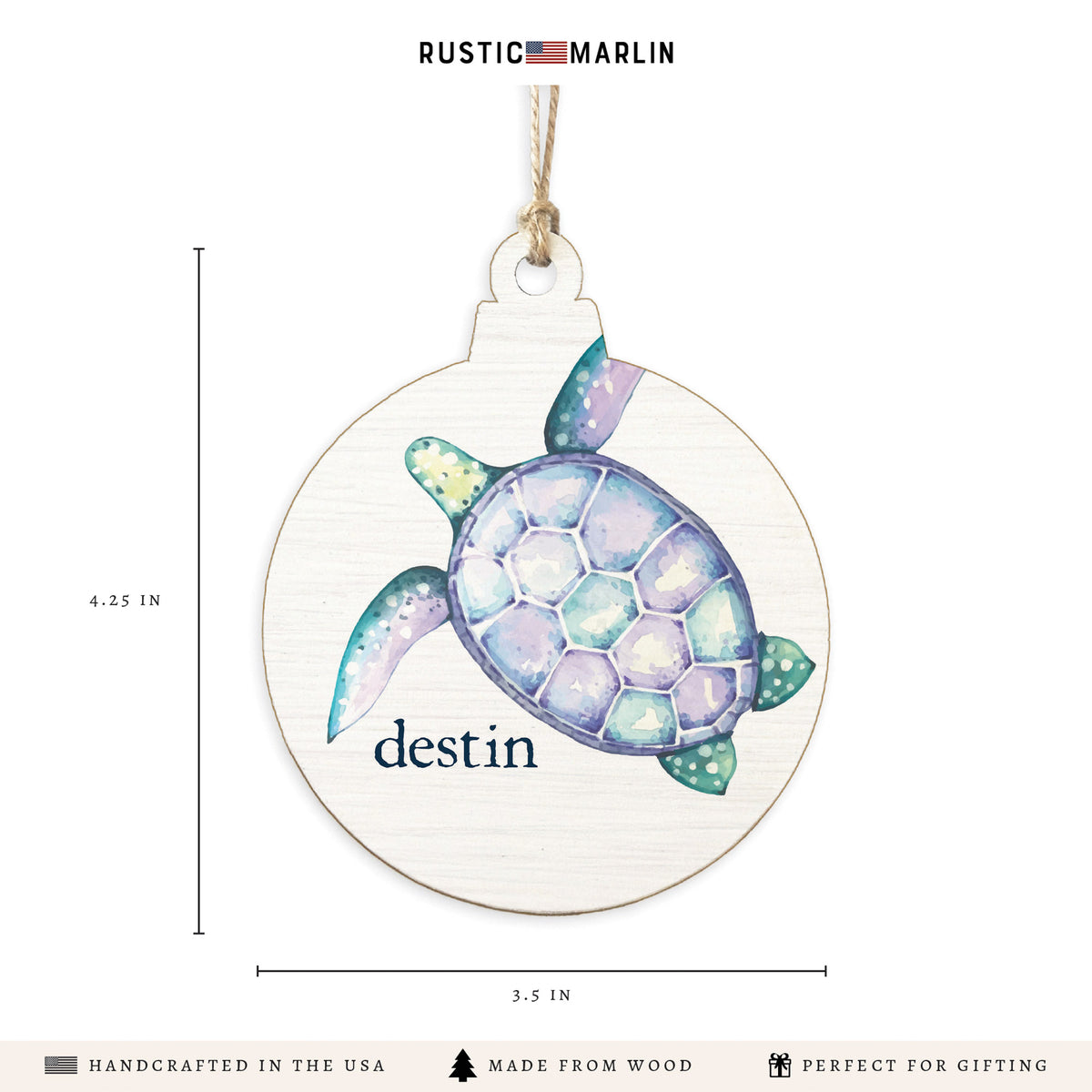 Sea Turtle Personalized Ornament