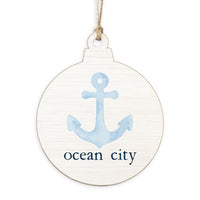 Blue Anchor Personalized Ornament