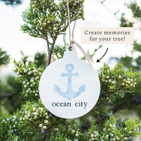 Blue Anchor Personalized Ornament