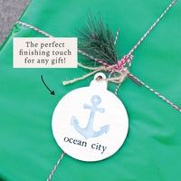 Blue Anchor Personalized Ornament