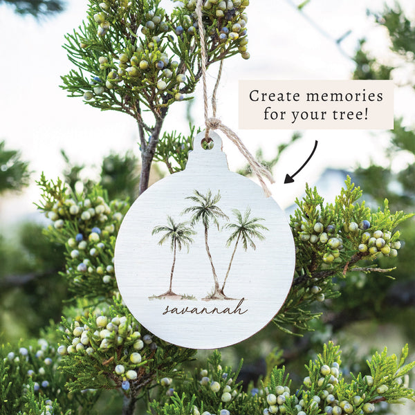 Palm Trees Personalized Ornament