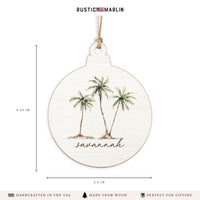 Palm Trees Personalized Ornament