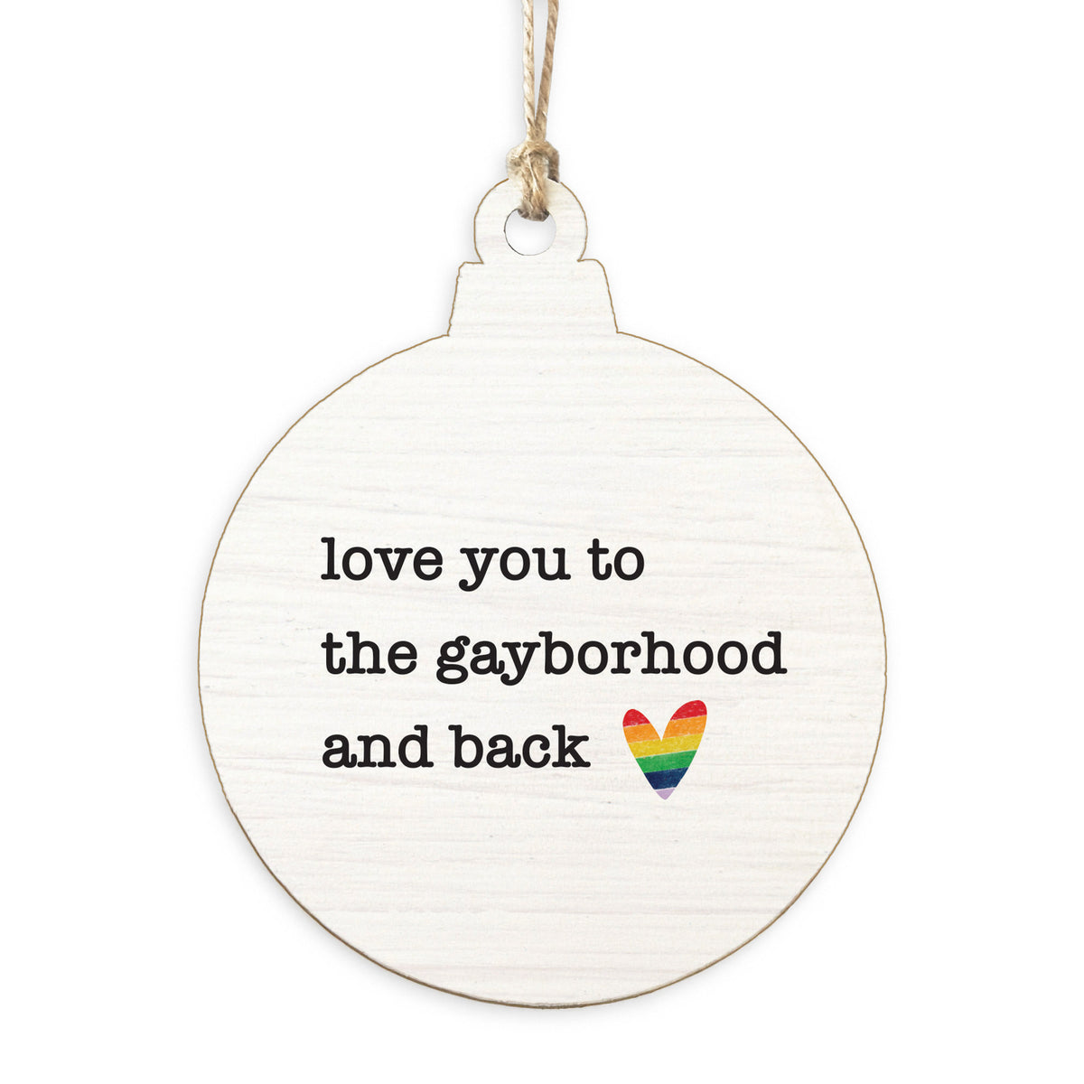 Love You To Rainbow Heart Personalized Ornament
