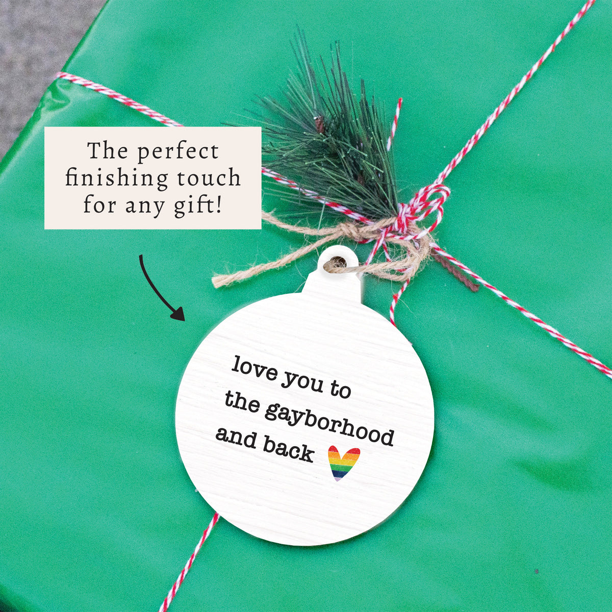 Love You To Rainbow Heart Personalized Ornament