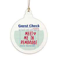 Guest Check Meet Me Personalized Ornament