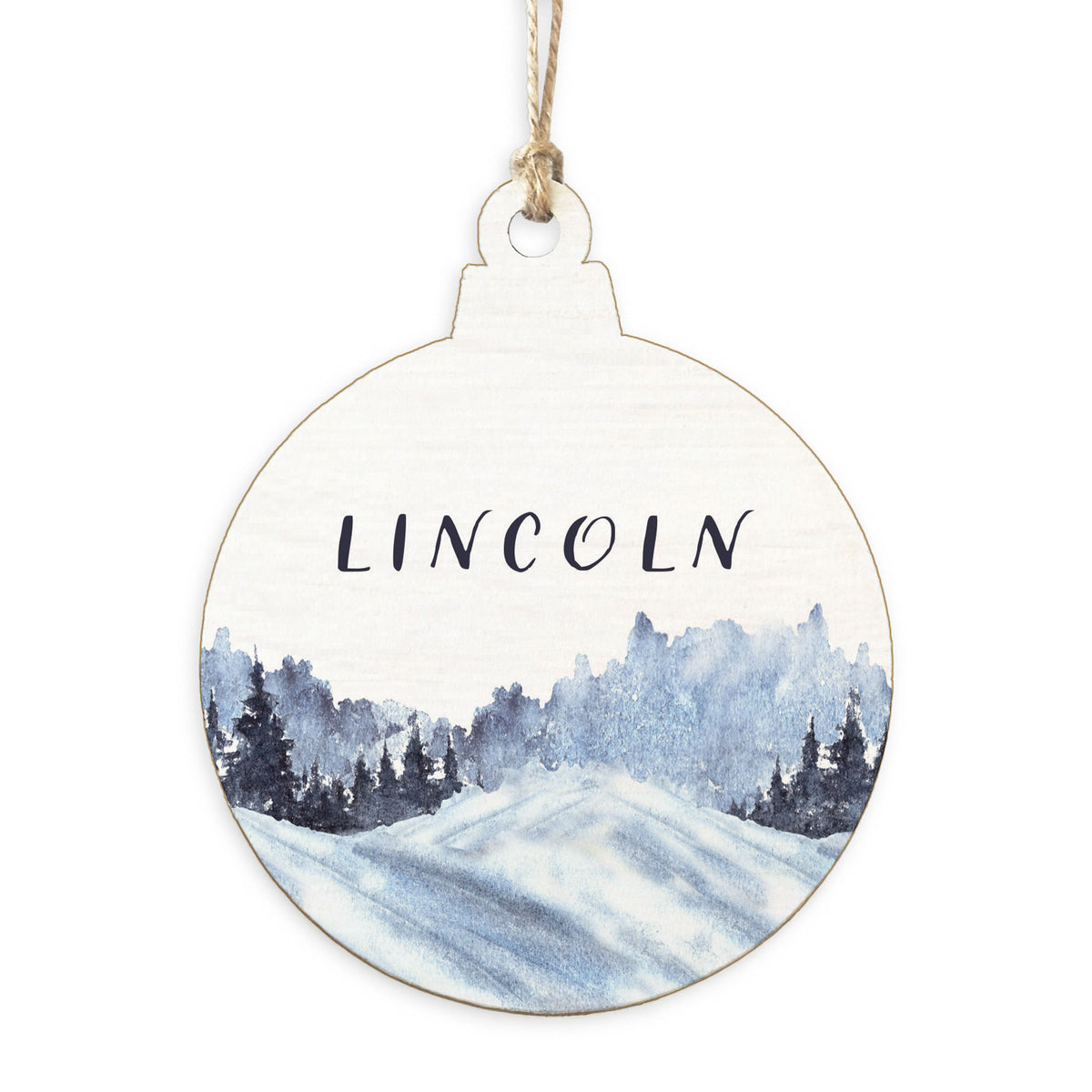 Snowy Mountains Personalized Ornament
