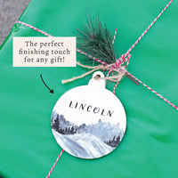 Snowy Mountains Personalized Ornament