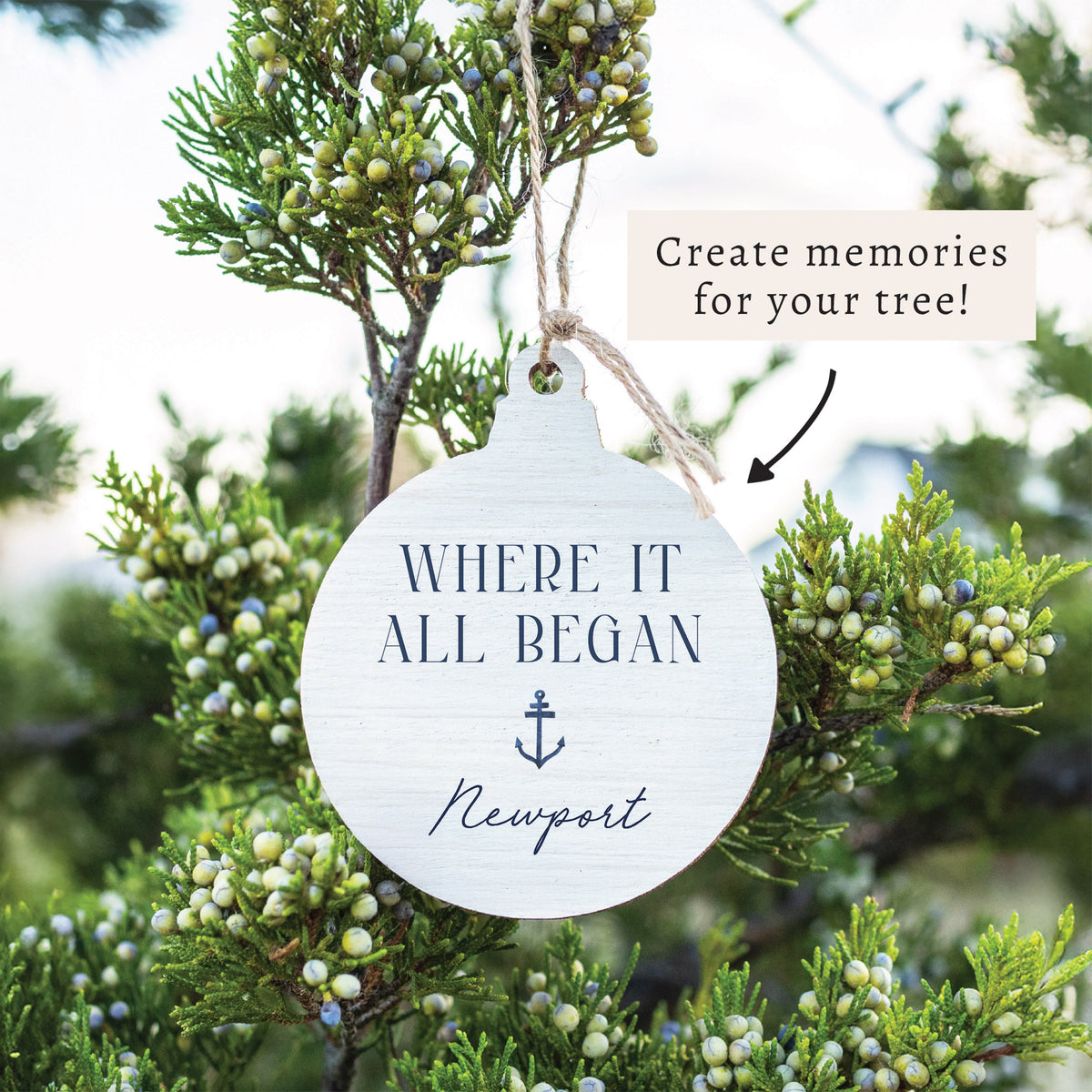 Where it all Began Anchor Personalized Ornament