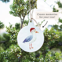 Santa Seagull Ornament