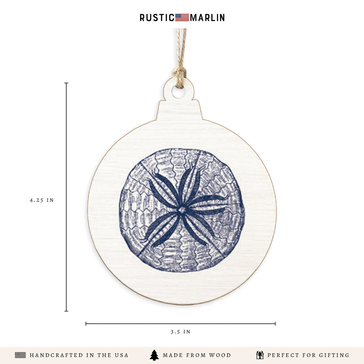 Sand Dollar Sketch Ornament