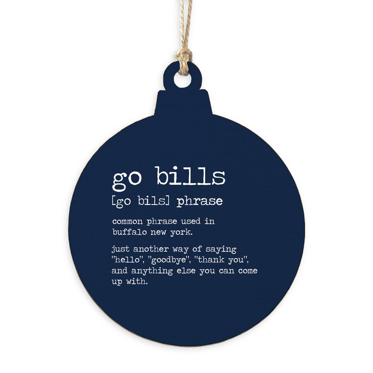 Buffalo Go Bills Definition Ornament