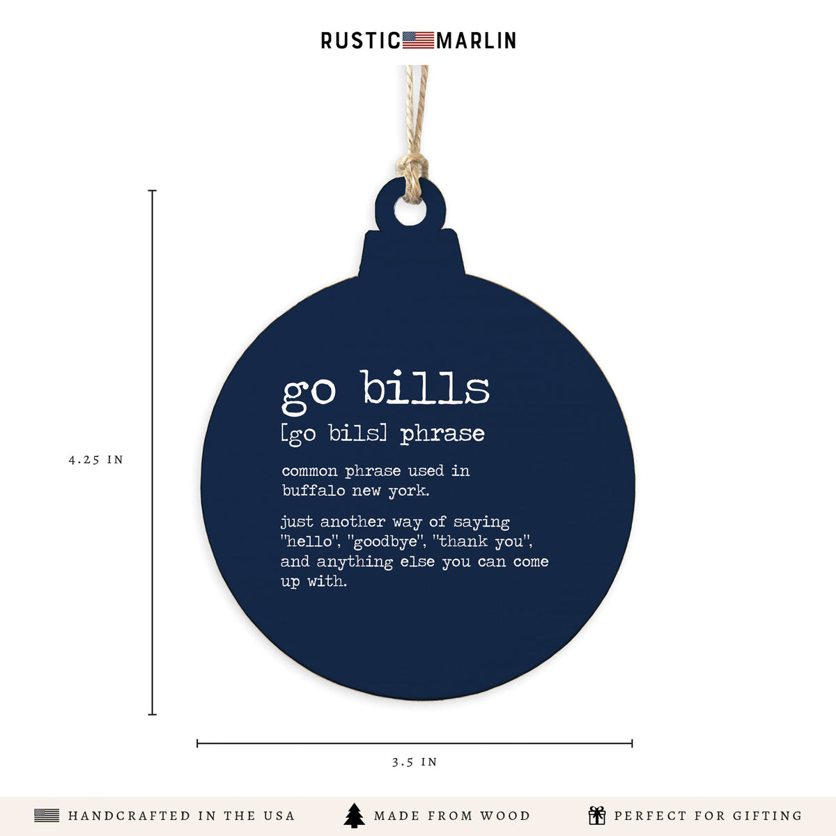 Buffalo Go Bills Definition Ornament