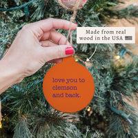 Love You To Clemson Ornament