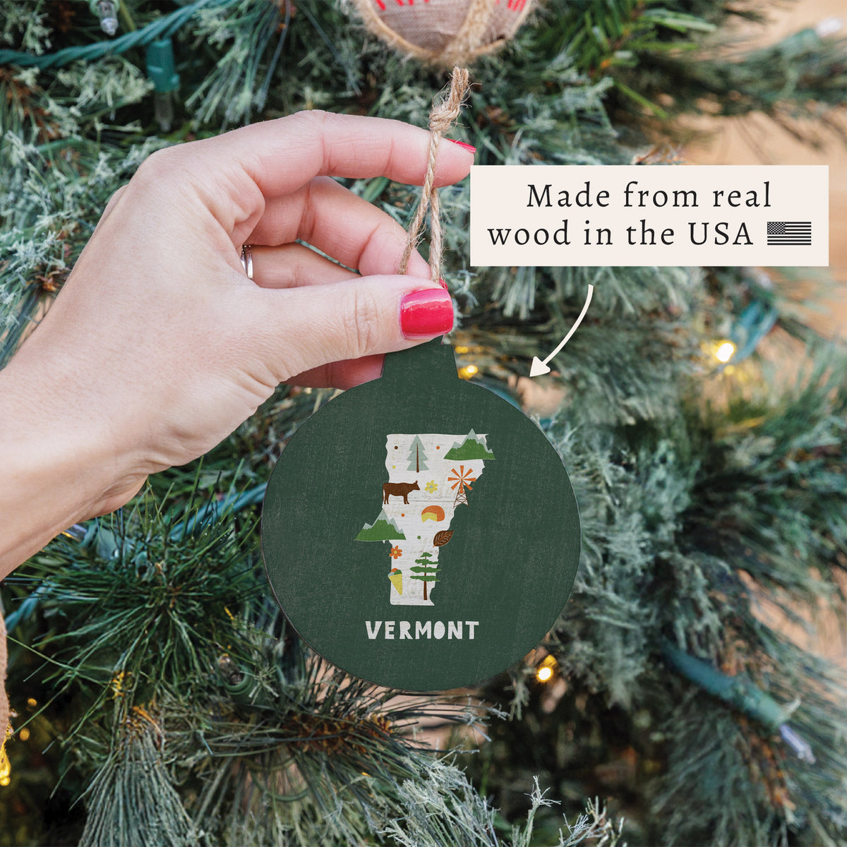 Vermont State Icons Ornament