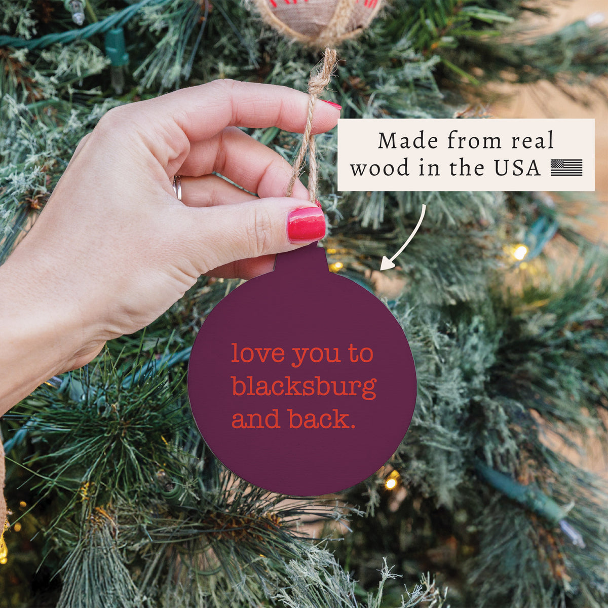 Love You To Blacksburg Ornament