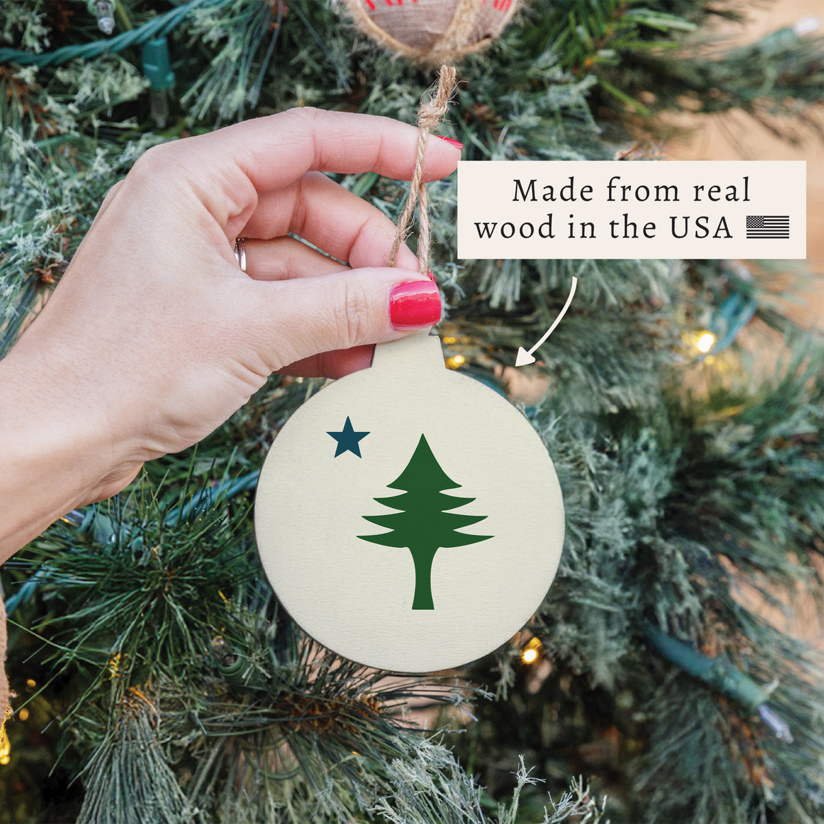 Maine Flag Ornament