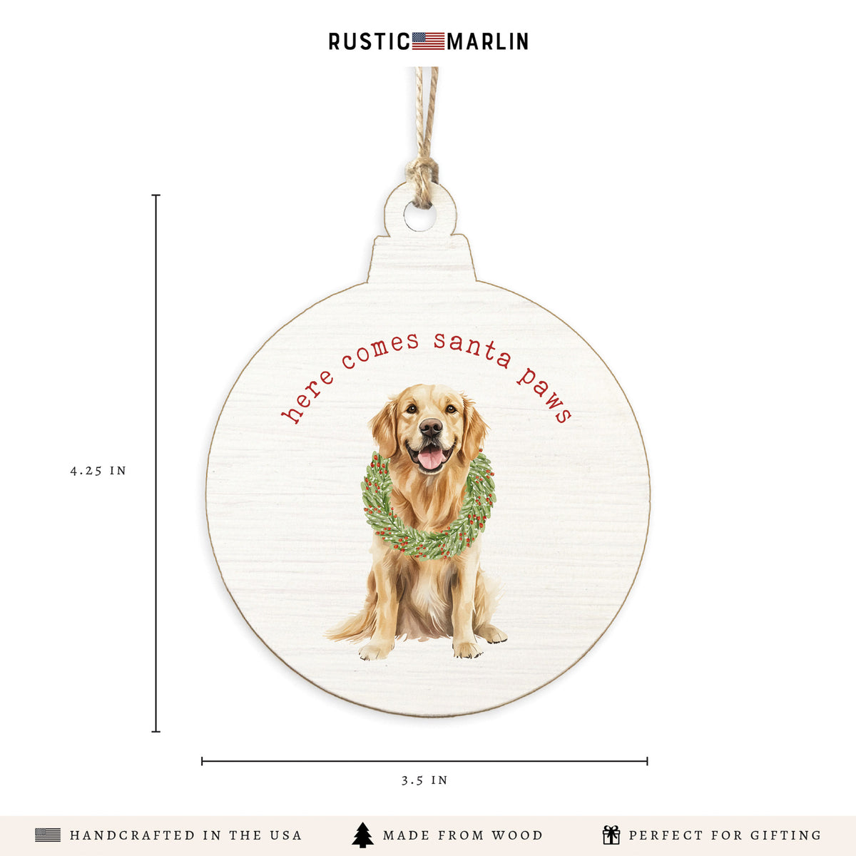 Santa Paws Ornament