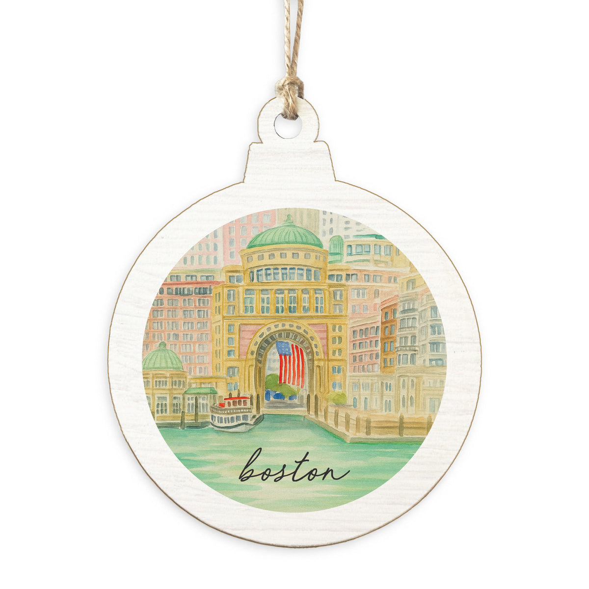 Boston Long Wharf Ornament