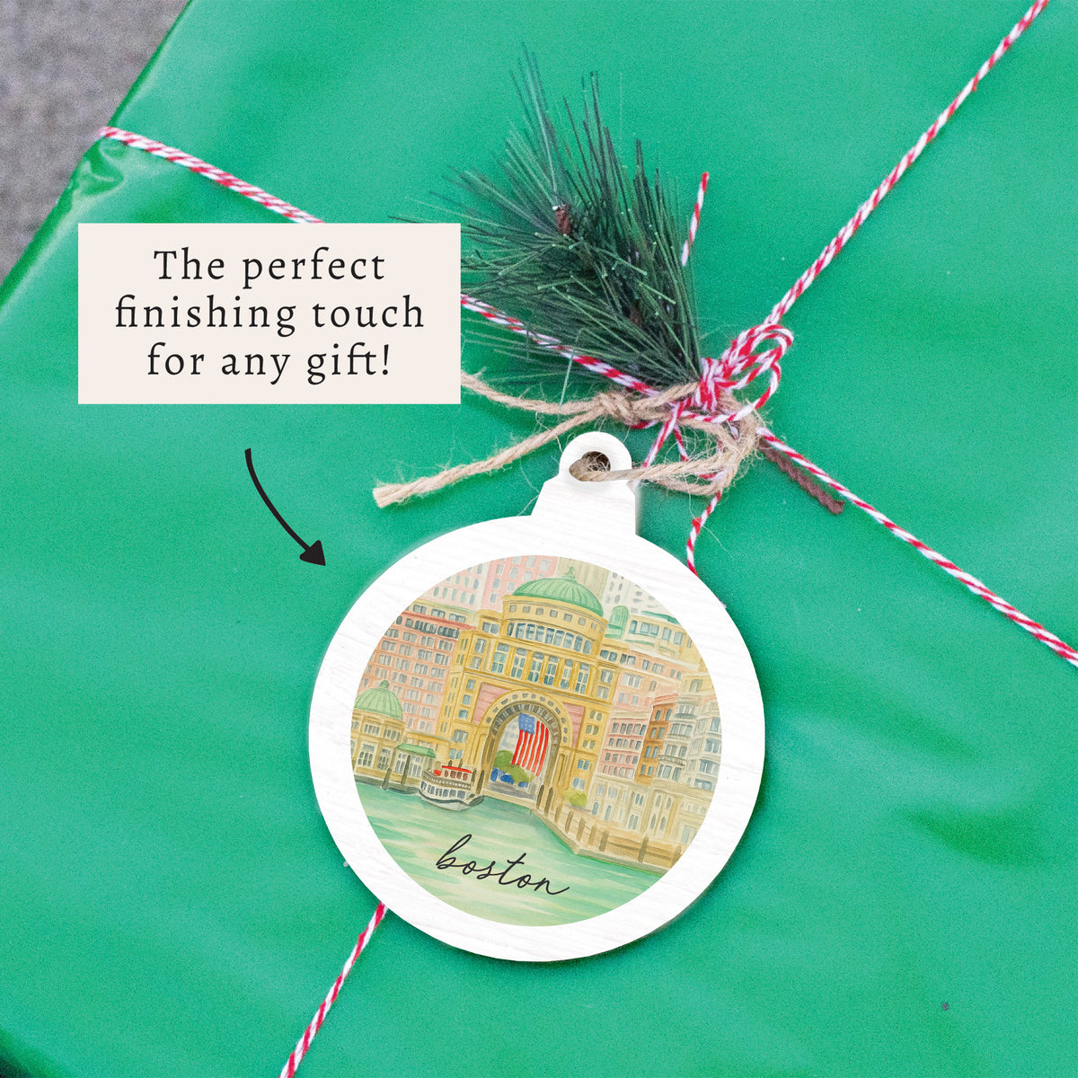 Boston Long Wharf Ornament