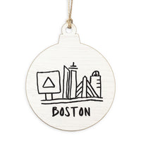 Boston City Outline Ornament