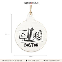 Boston City Outline Ornament