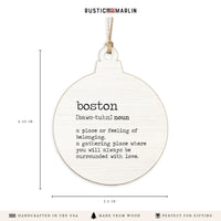 Boston Definition Ornament
