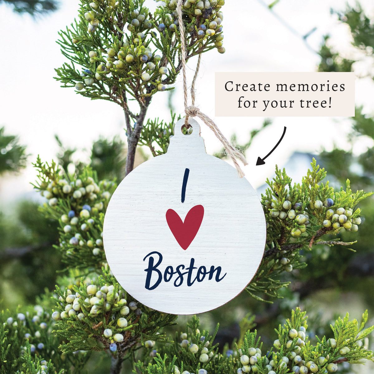 I Love Boston Ornament