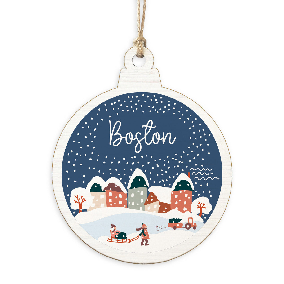 Boston Snow Globe Ornament