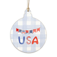 USA Gingham Ornament