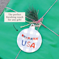 USA Gingham Ornament