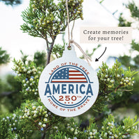 America 250 Land of The Free Ornament