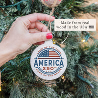 America 250 Land of The Free Ornament