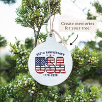 USA 250th Anniversary Ornament