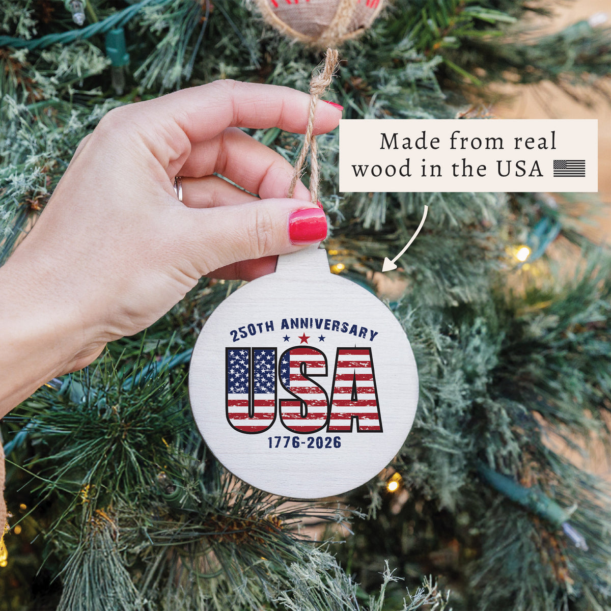 USA 250th Anniversary Ornament