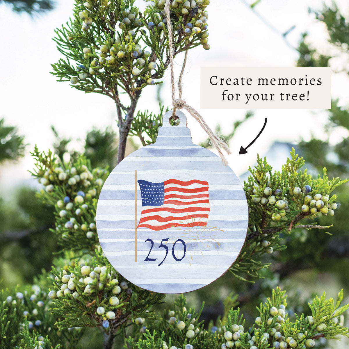 America 250 Flag Ornament