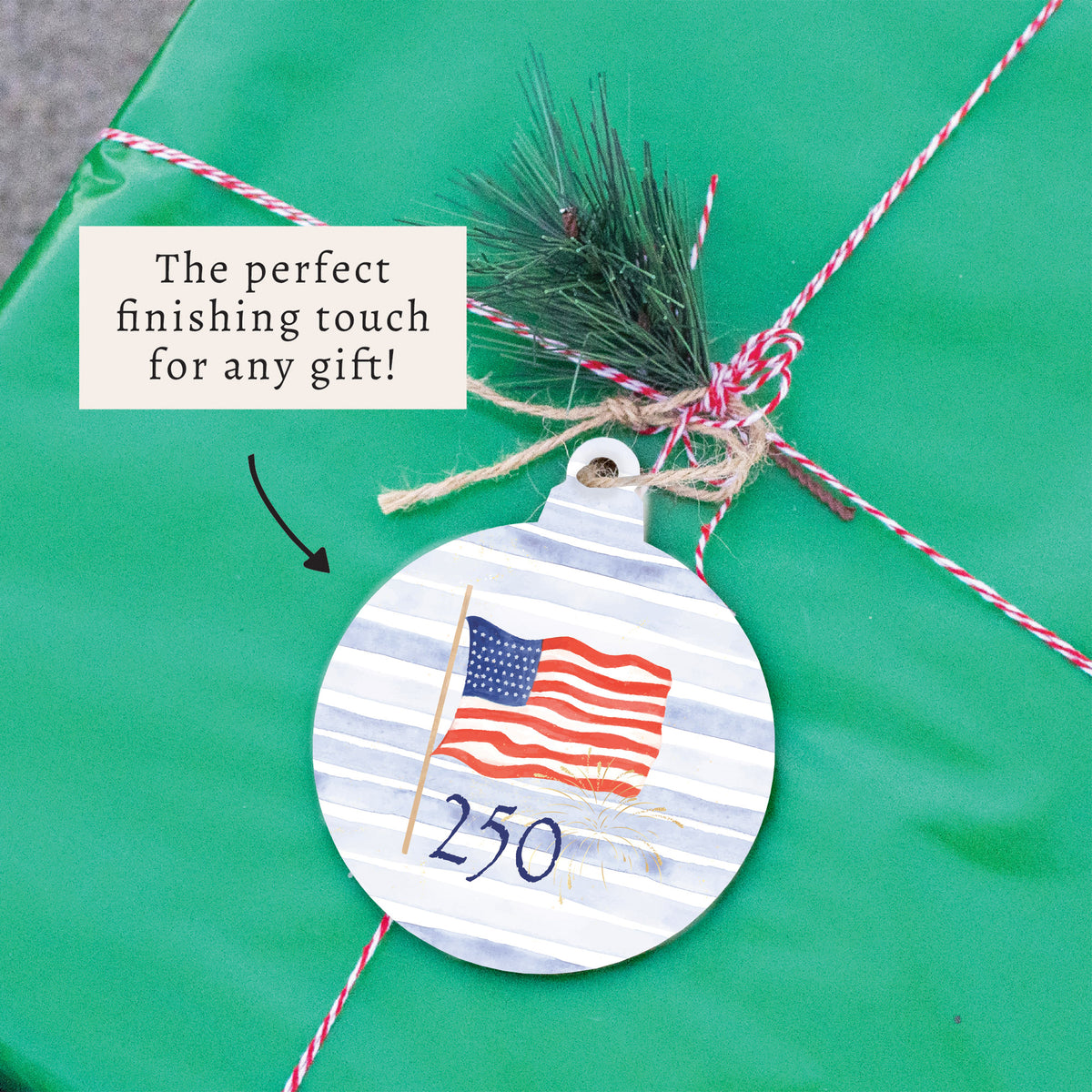 America 250 Flag Ornament